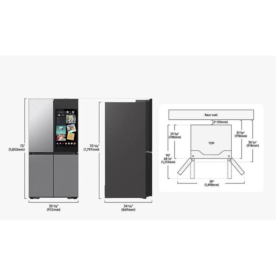 Samsung 809L 4-Door Flex BESPOKE Family Hub Refrigerator