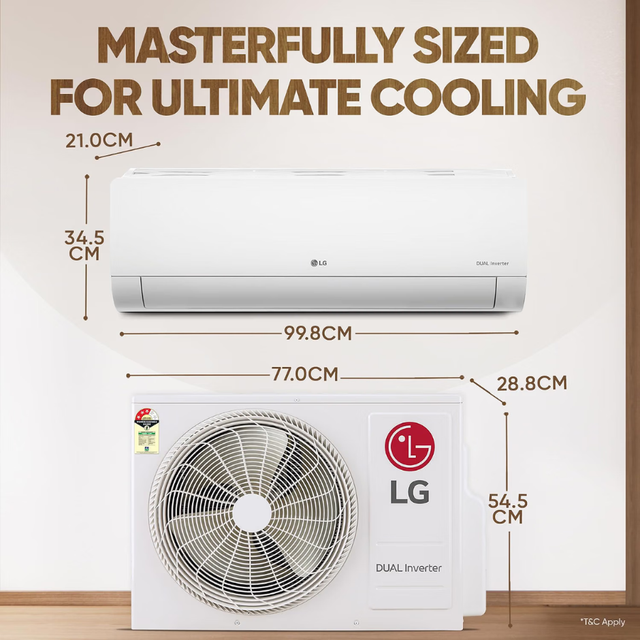 LG USNQ24SNXE 2T SPLIT AC 3STAR (INDOOR)