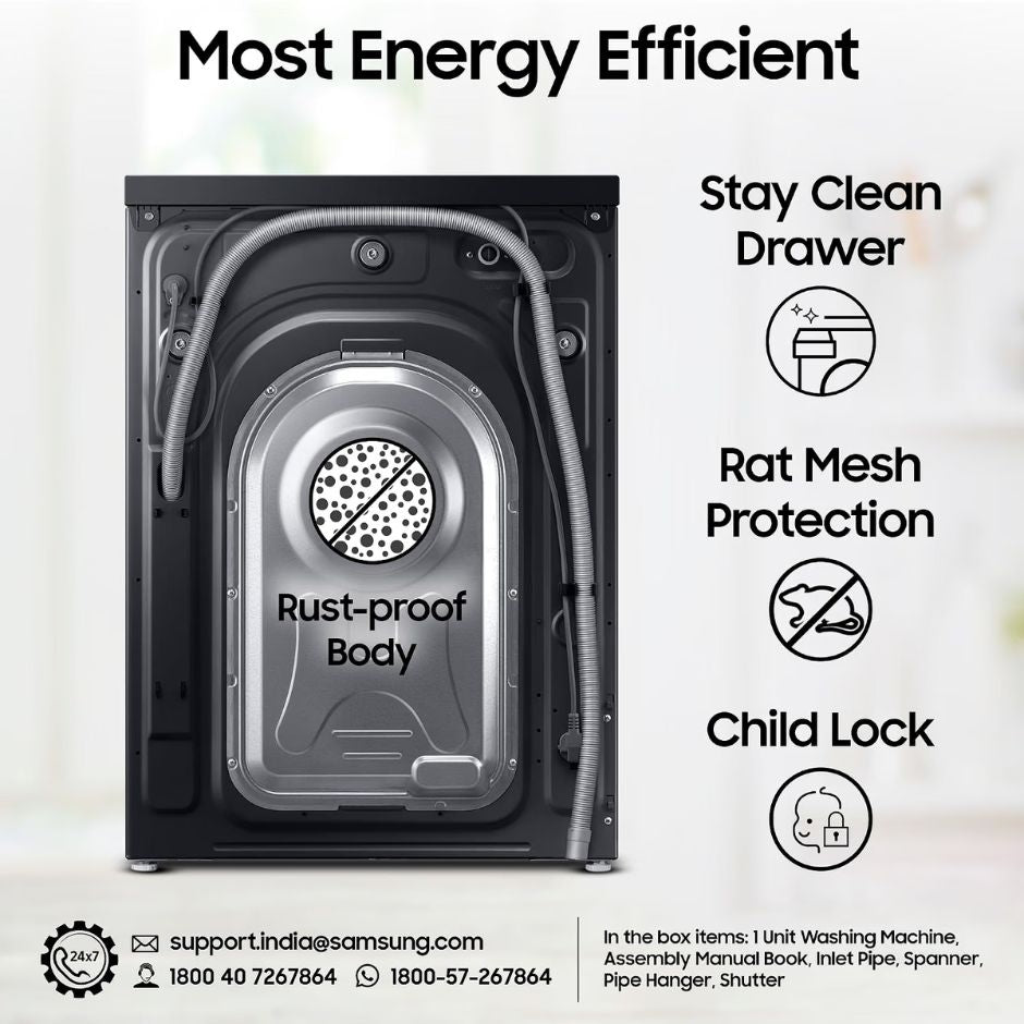 SAMSUNG W/M  WW12DG5B24ABTL 12.KG FAFL BLACK