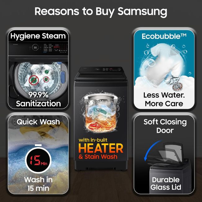 Samsung, 10kg, 5 Star, Eco Bubble, Hygiene Steam