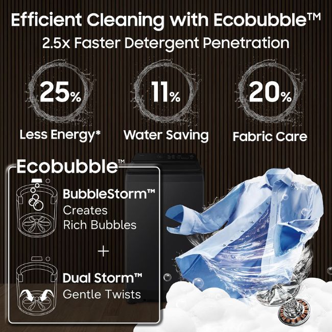 Samsung, 10kg, 5 Star, Eco Bubble, Hygiene Steam