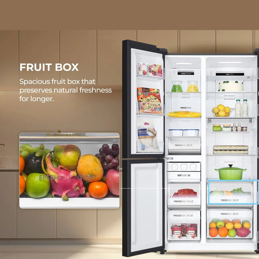Haier 598 L 3 Door Side by Side Refrigerator